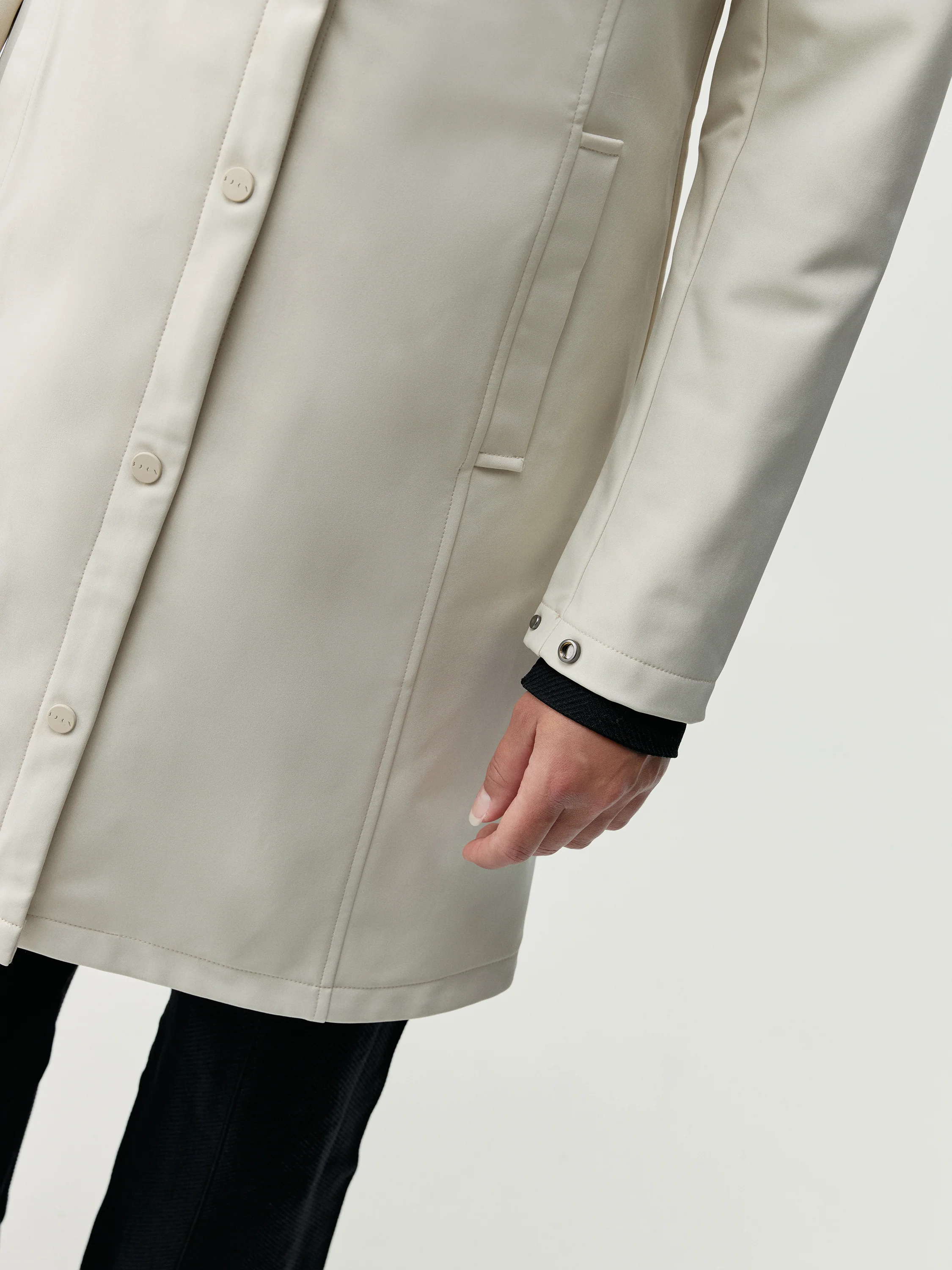 Jacket Trench Winter Ecru - Image 4