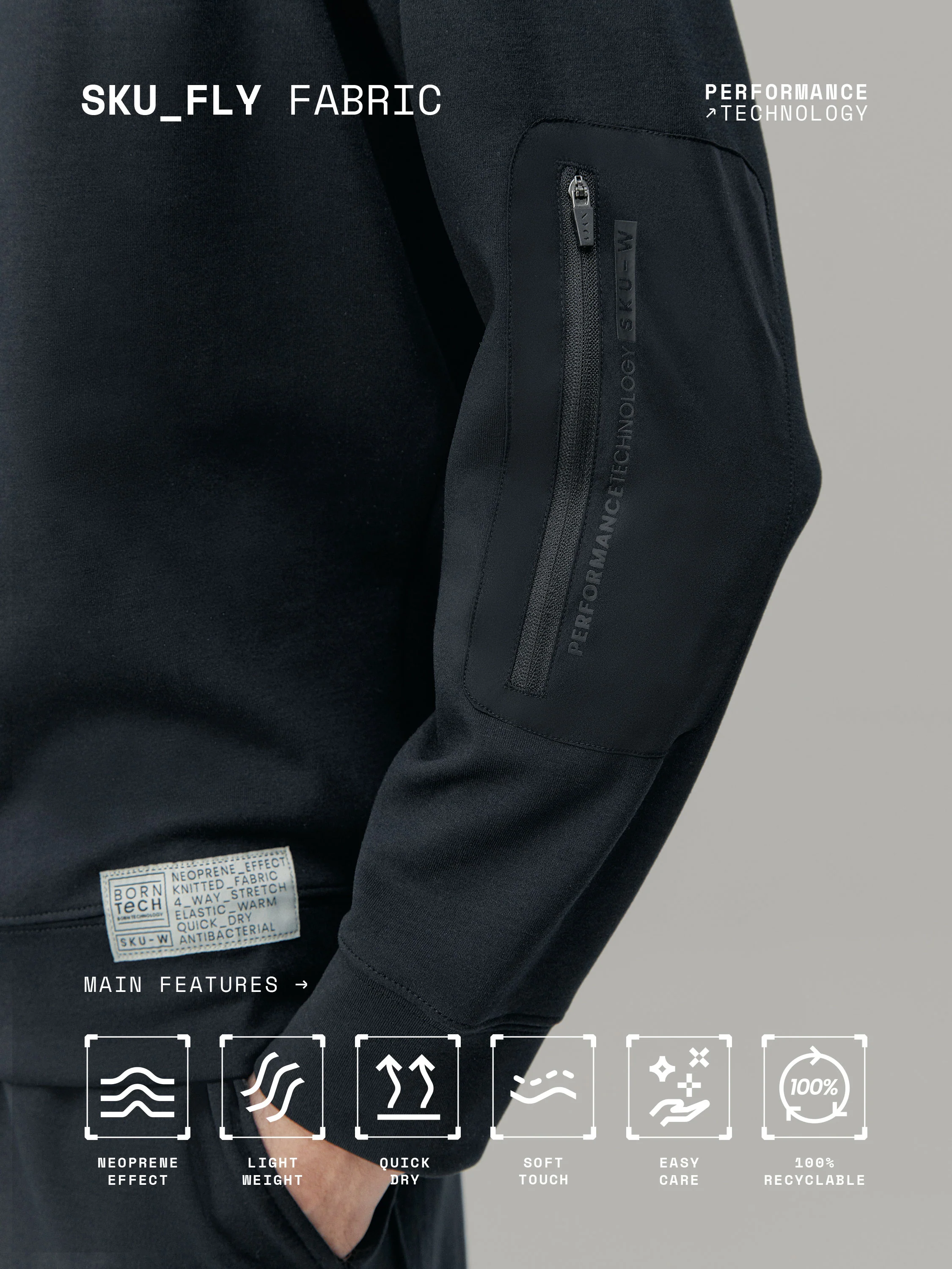 Sweatshirt Ness Black - Image 3