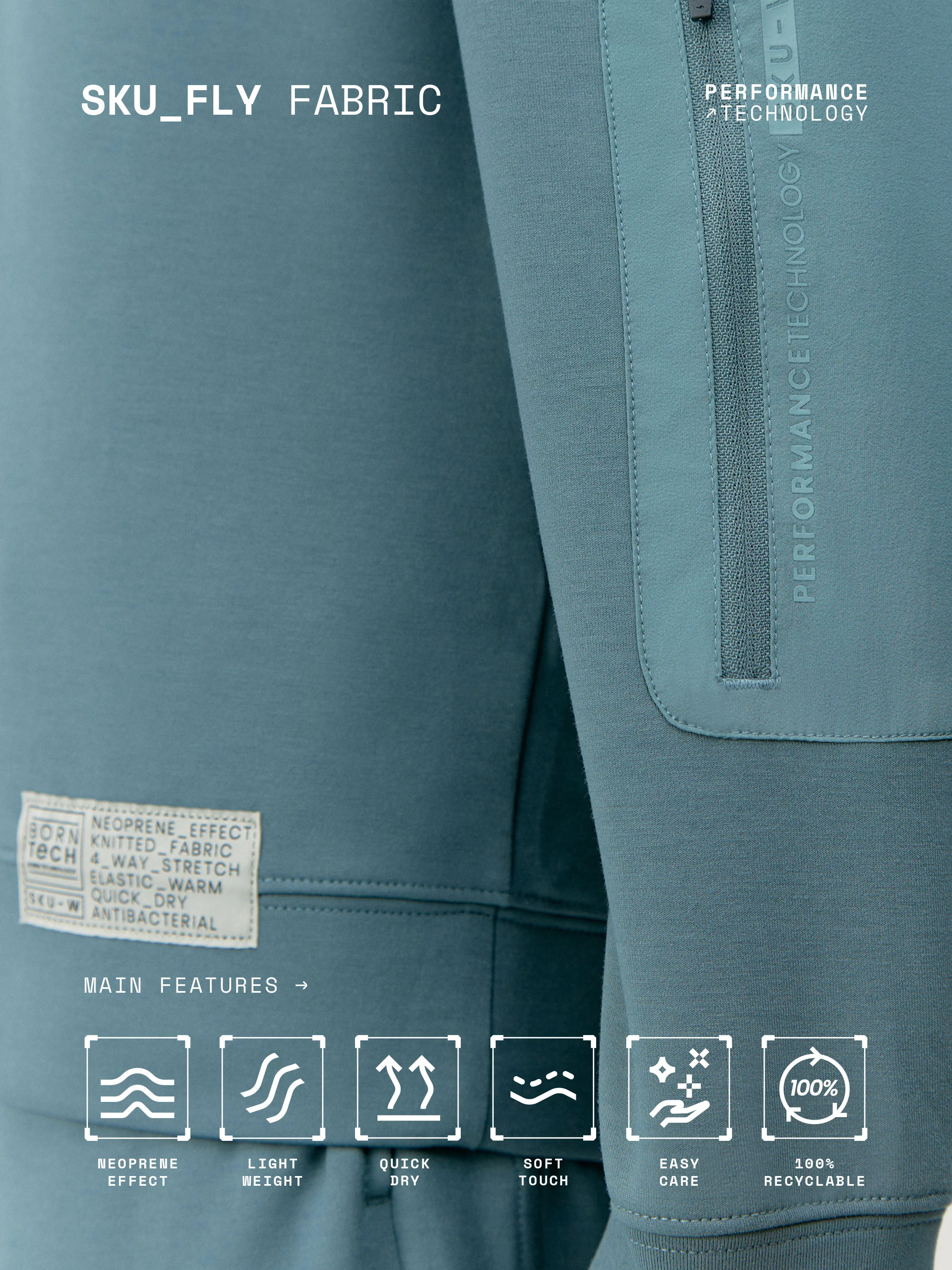 Sweatshirt Ness Grey Green - Image 4